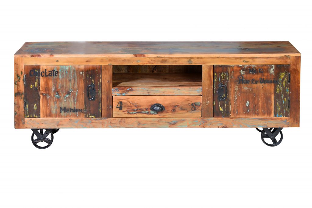 Mueble TV  Madera  Reciclada Modelo 6295 - Imagen 2