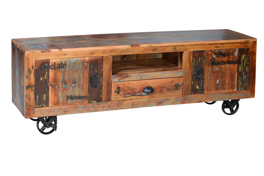 Mueble TV  Madera  Reciclada Modelo 6295 - Imagen 3