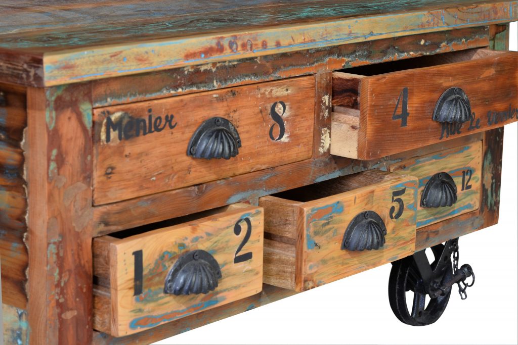 Mesa centro madera Reciclada Modelo 6300 - Imagen 2