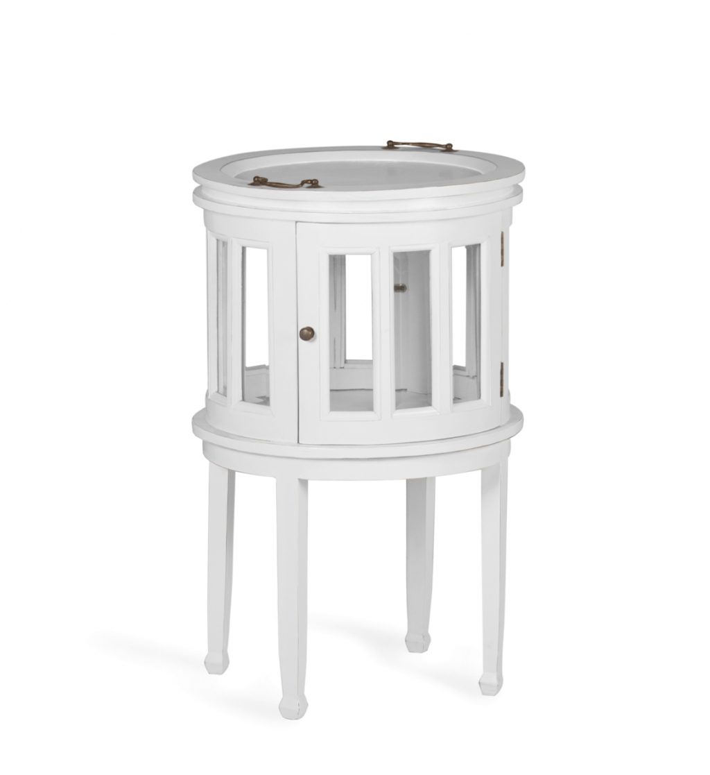Licorera Blanca Madera Modelo 314013