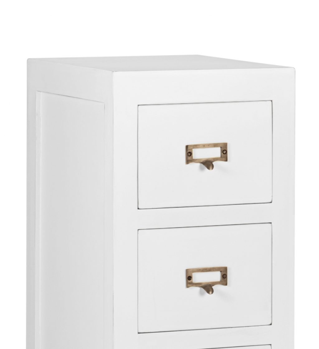 Mesita Colonial Blanca Everest 3 Cajones 314027 - Imagen 2