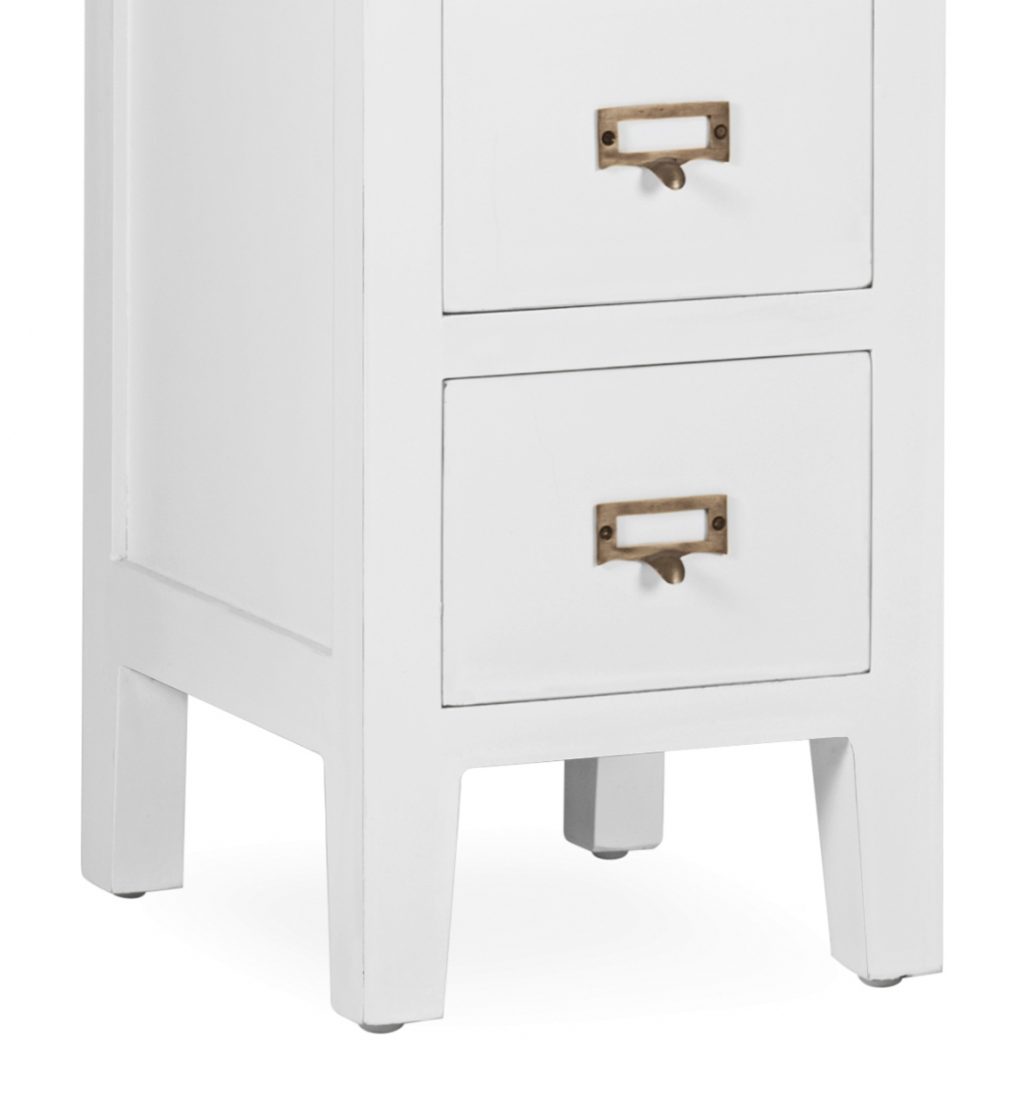 Mesita Colonial Blanca Everest 3 Cajones 314027 - Imagen 3