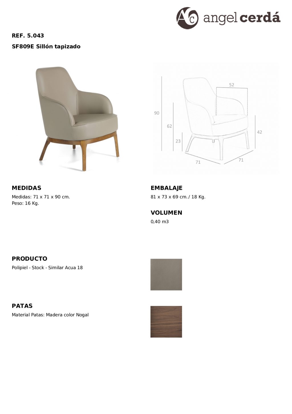 Angel Cerdá - Sillón de Diseño  Ref. 5043 - Imagen 7