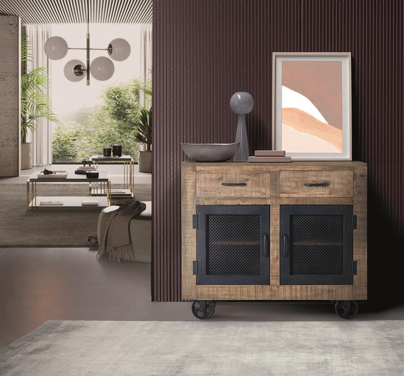 Cómoda Recibidor Industrial Madera Mango Modelo 1059