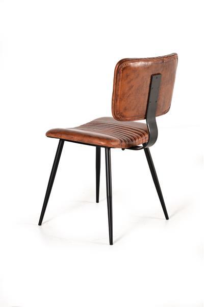 Set 2 Sillas Estilo Vintage Piel y Metal Modelo 1032 - Imagen 6