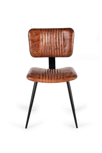 Set 2 Sillas Estilo Vintage Piel y Metal Modelo 1032 - Imagen 5