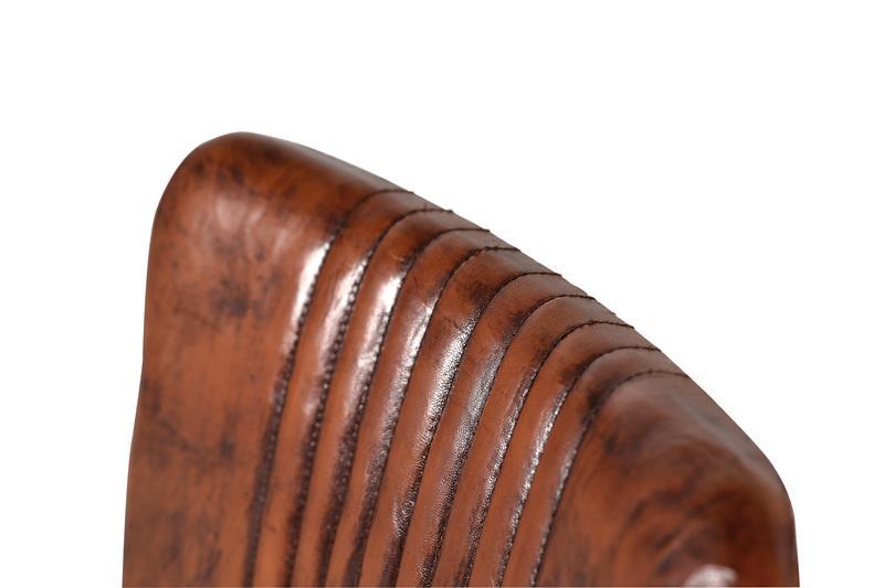 Set 2 Sillas Estilo Vintage Piel y Metal Modelo 1032 - Imagen 2