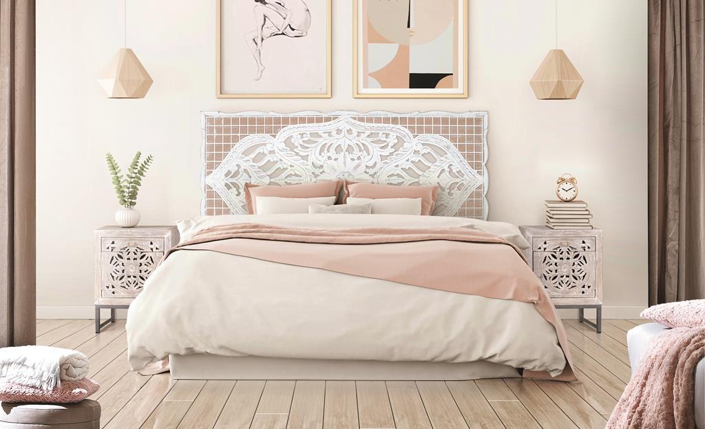 Cabezal Panel Decorativo Madera Modelo 17143