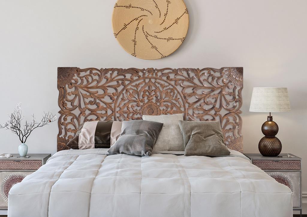 Cabezal Panel Decorativo Madera Modelo 17281