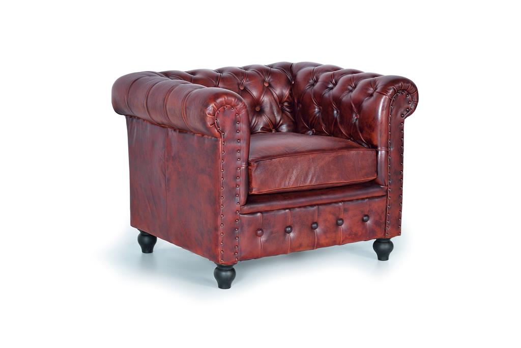 Sillón Piel Chester Marrón Modelo 6132