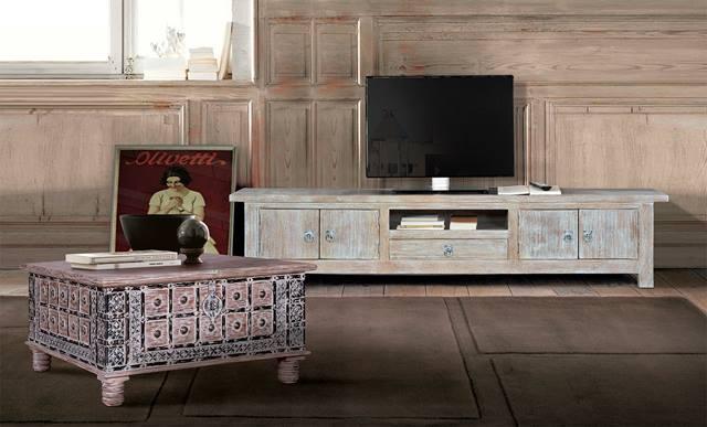Mueble Tv  Madera Maciza Modelo 6560