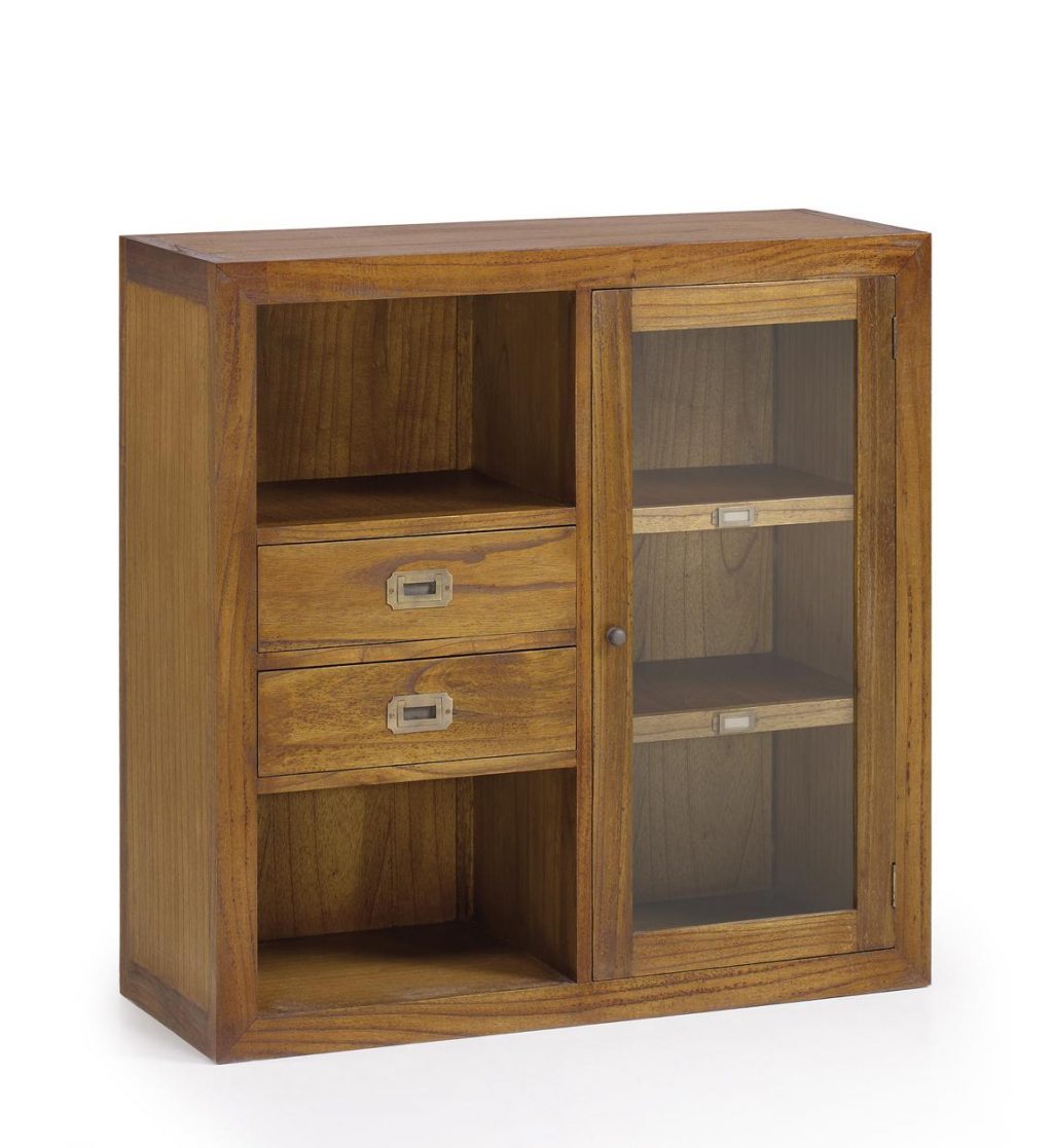Mueble Vitrina Derecha Combi Apilable  Colonial Moycor Modelo Star 301911D