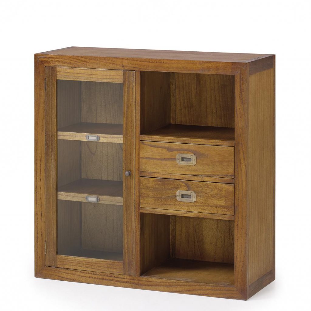 Mueble Vitrina Iquierda Combi Apilable  Colonial Moycor Modelo Star 301911 I