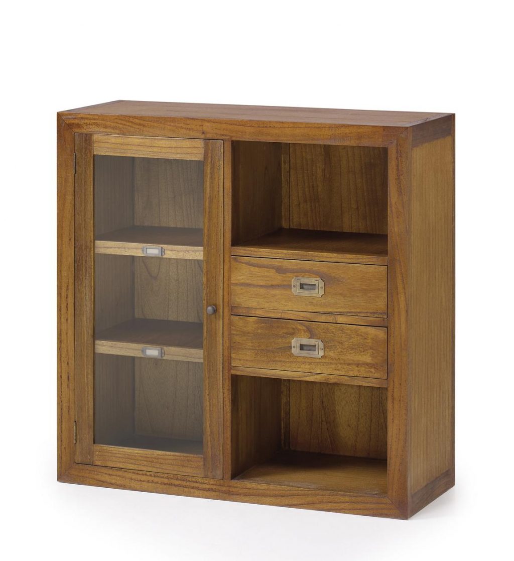 Mueble Vitrina Iquierda Combi Apilable  Colonial Moycor Modelo Star 301911 I
