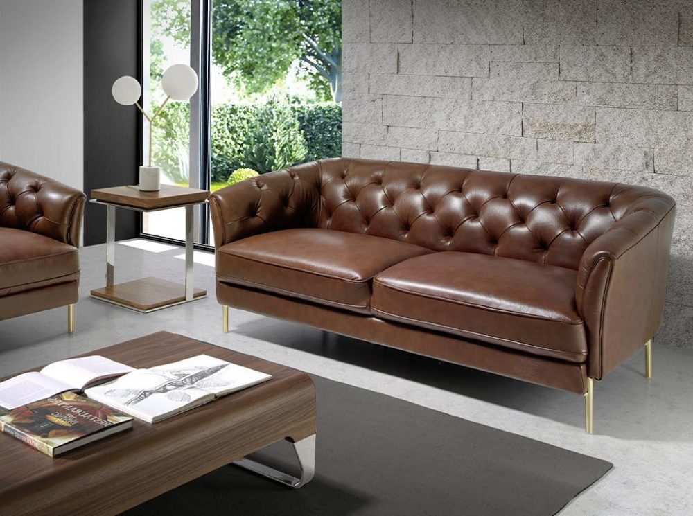 Sofá Piel 2 Plazas  Diseño Angel Cerdá Modelo 6139