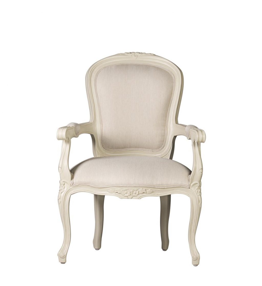 Moycor - Sillón Vintage Louis Blanco Tapizado - Imagen 9