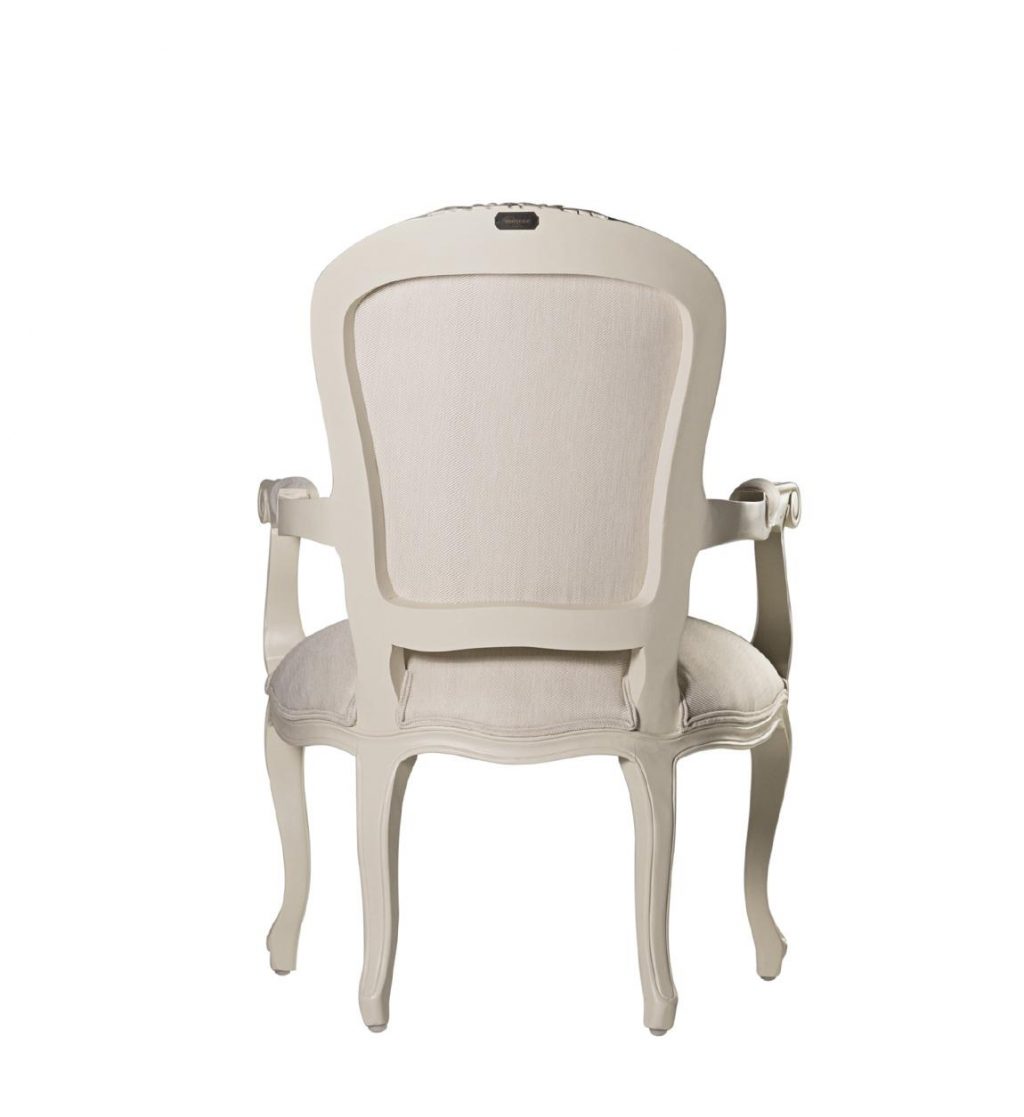 Moycor - Sillón Vintage Louis Blanco Tapizado - Imagen 11