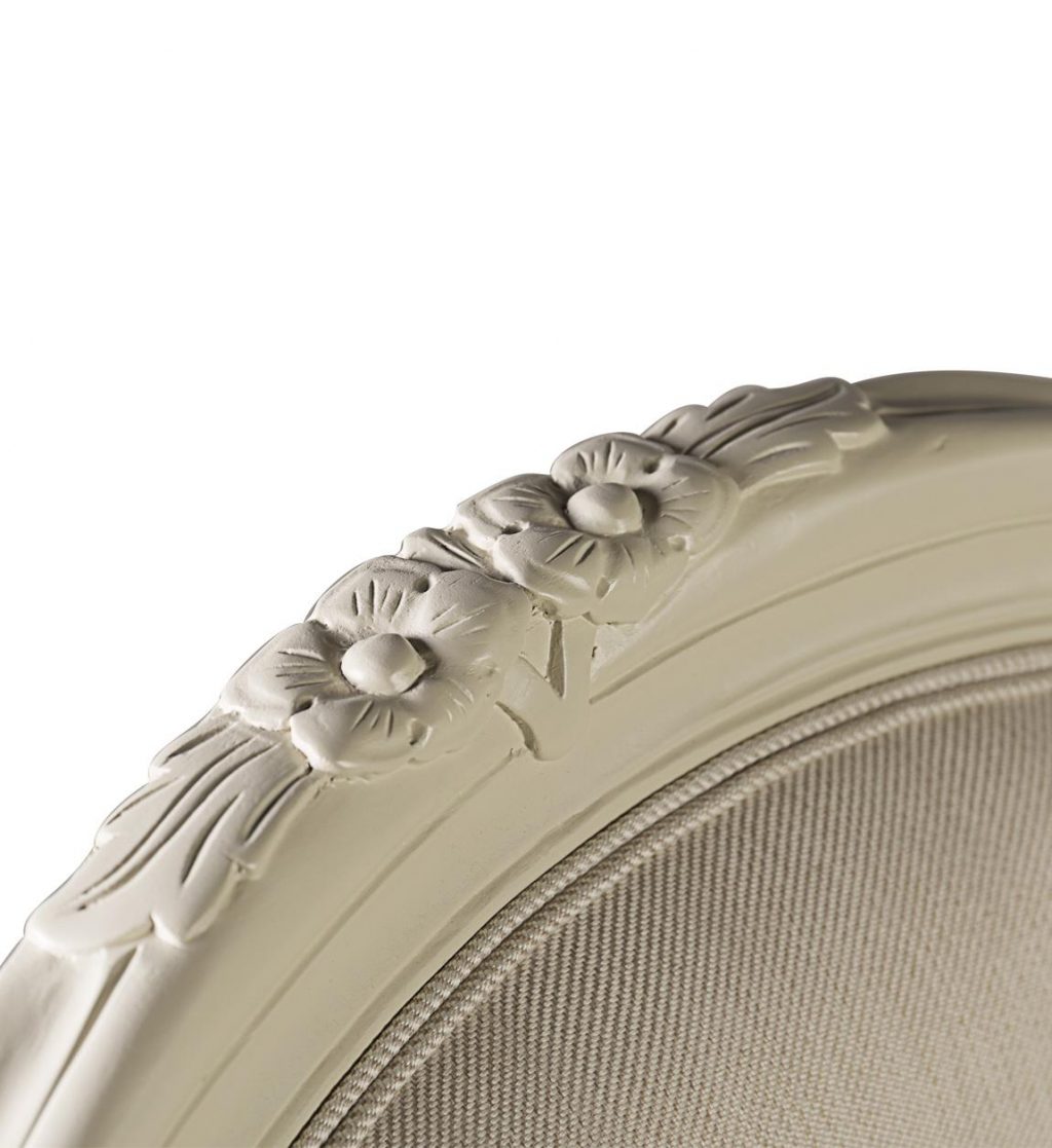 Moycor - Sillón Vintage Louis Blanco Tapizado - Imagen 2