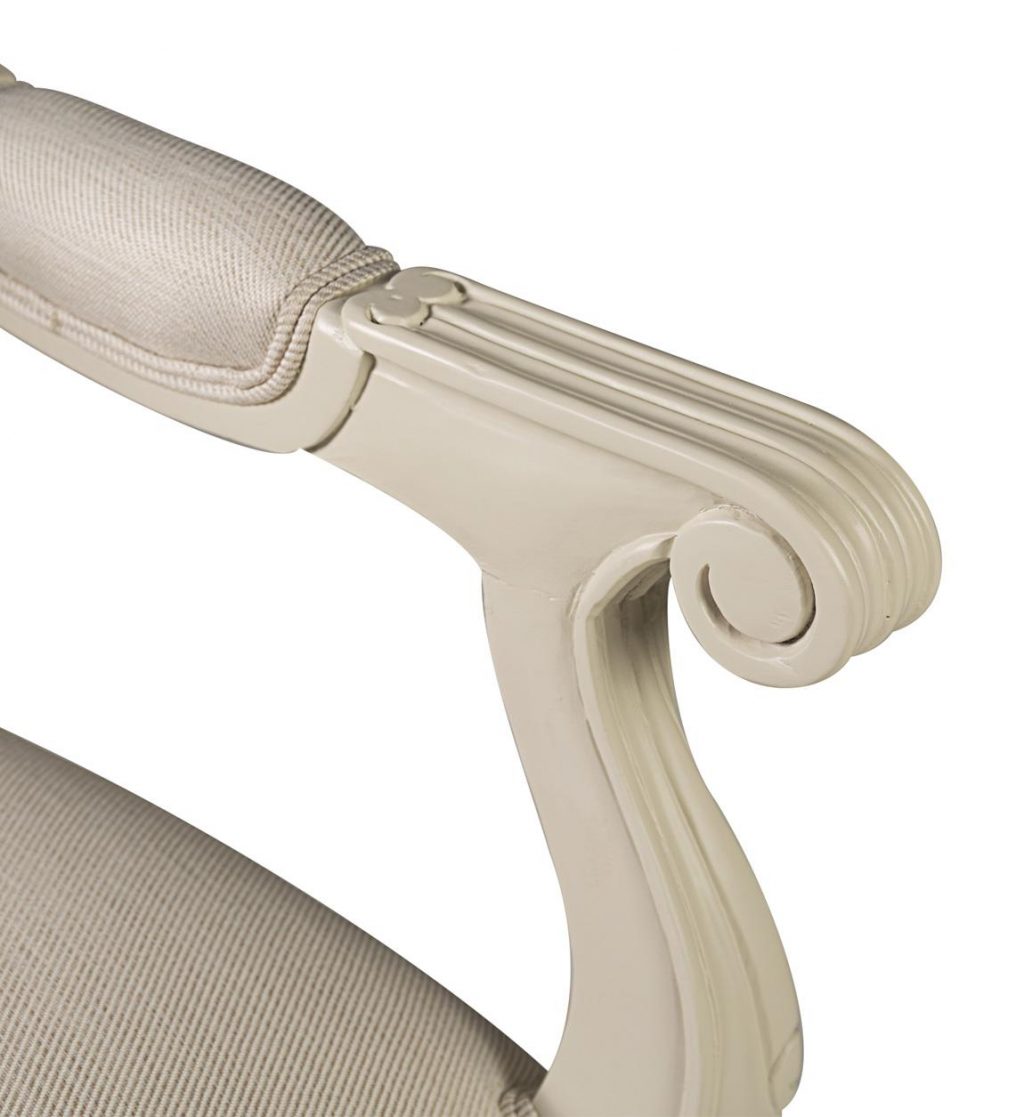 Moycor - Sillón Vintage Louis Blanco Tapizado - Imagen 5