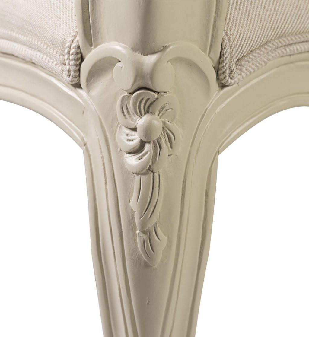 Moycor - Sillón Vintage Louis Blanco Tapizado - Imagen 4