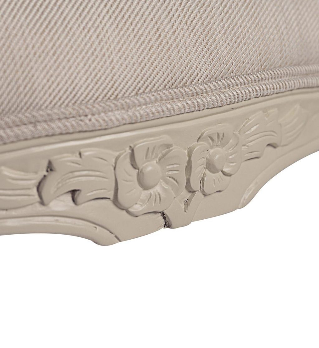 Moycor - Sillón Vintage Louis Blanco Tapizado - Imagen 3