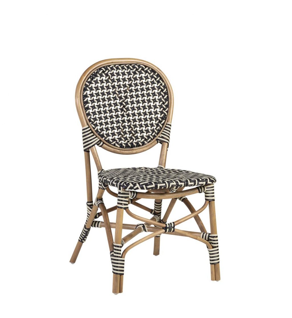 Silla Rattan Bistro Negra Modelo 645300