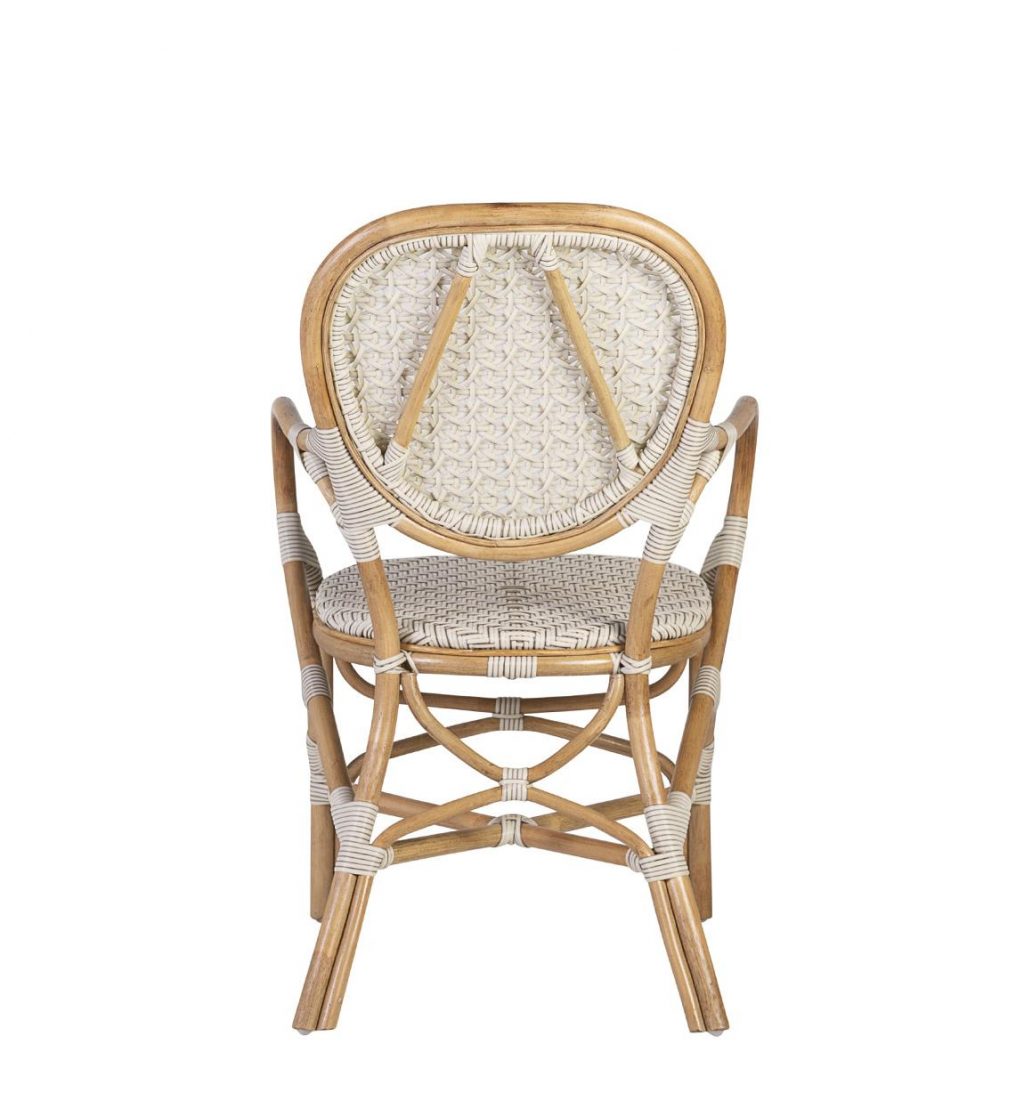 Sillón Rattan Bistro Blanco Modelo 646101 - Imagen 5