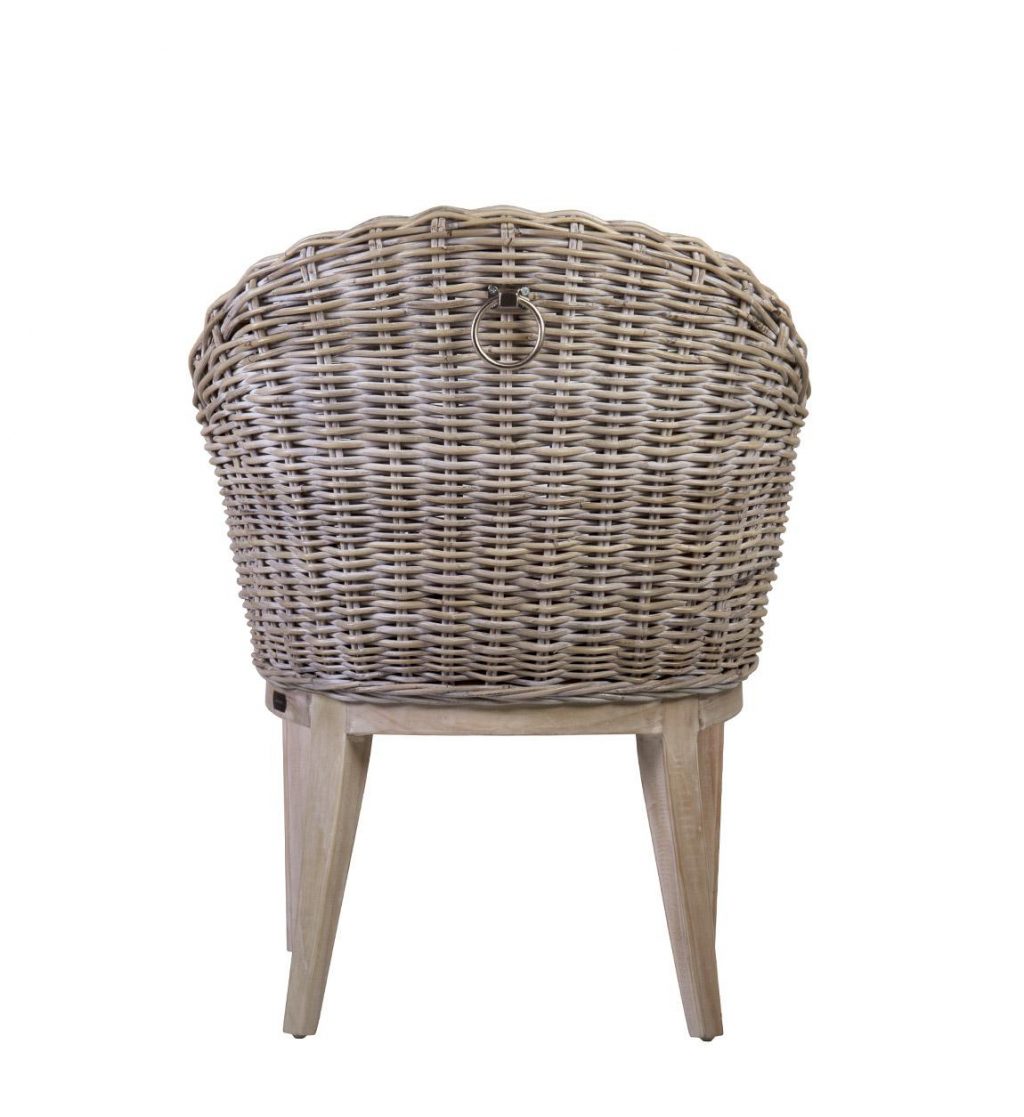 Sillón Rattan Blanqueado Con Argolla Modelo 694010 - Imagen 8