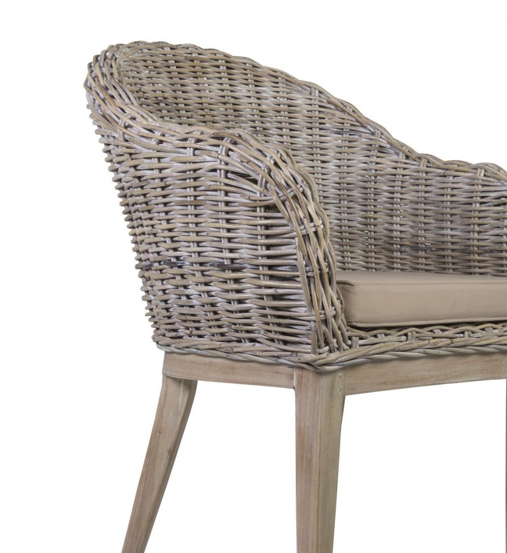 Sillón Rattan Blanqueado Con Argolla Modelo 694010 - Imagen 2