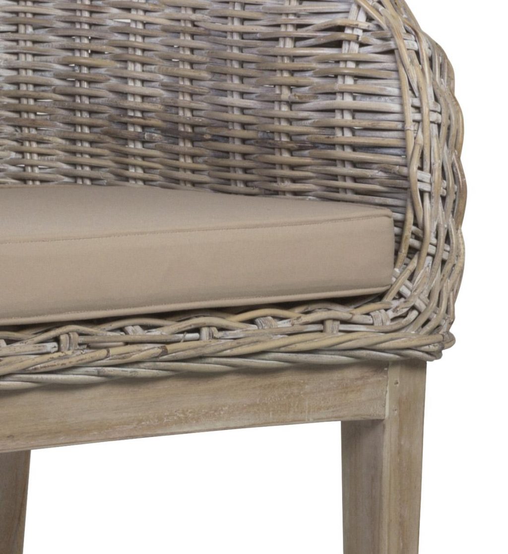 Sillón Rattan Blanqueado Con Argolla Modelo 694010 - Imagen 4