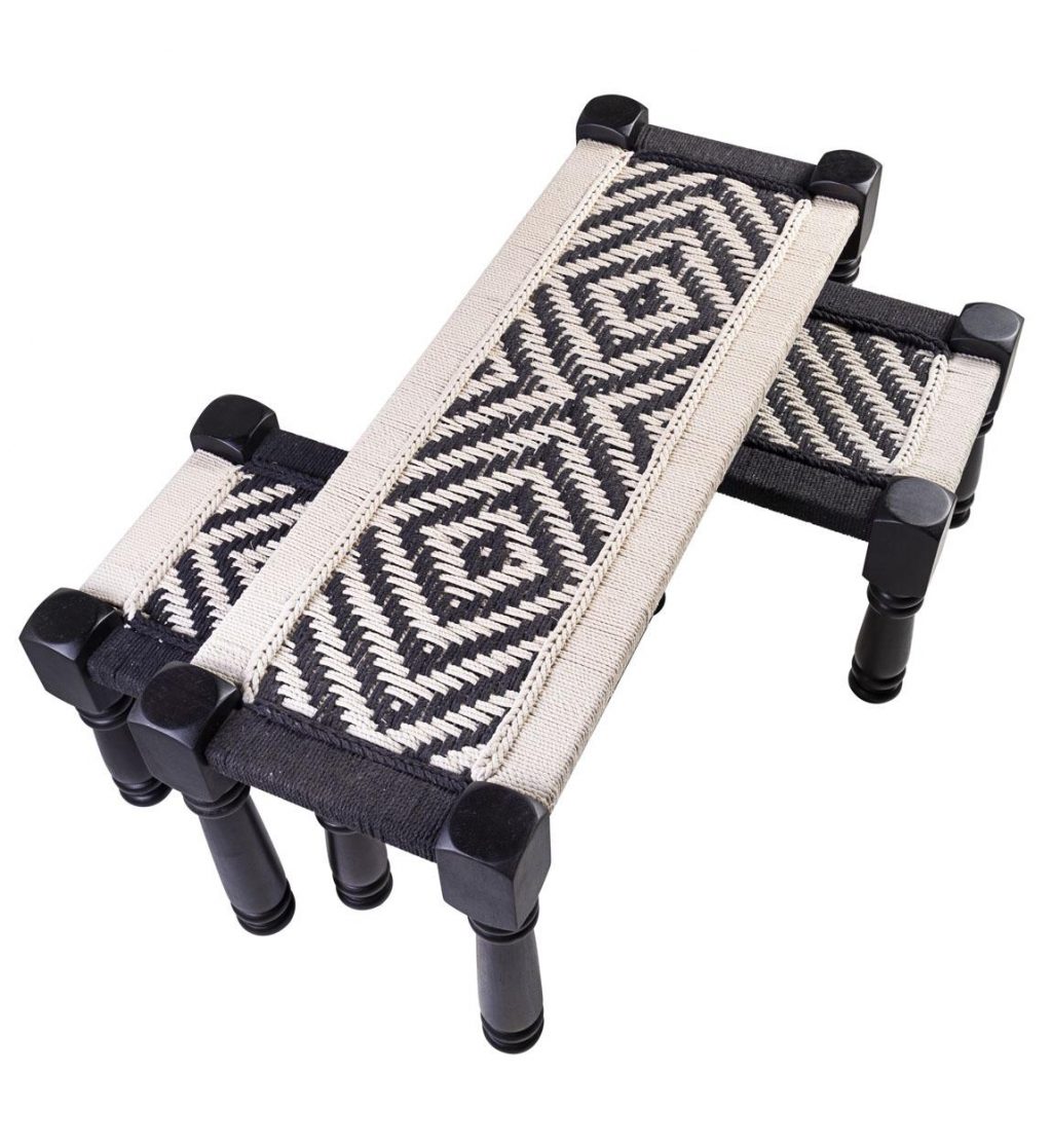 Taburete Macramé con 2 Stools  710755 - Imagen 2