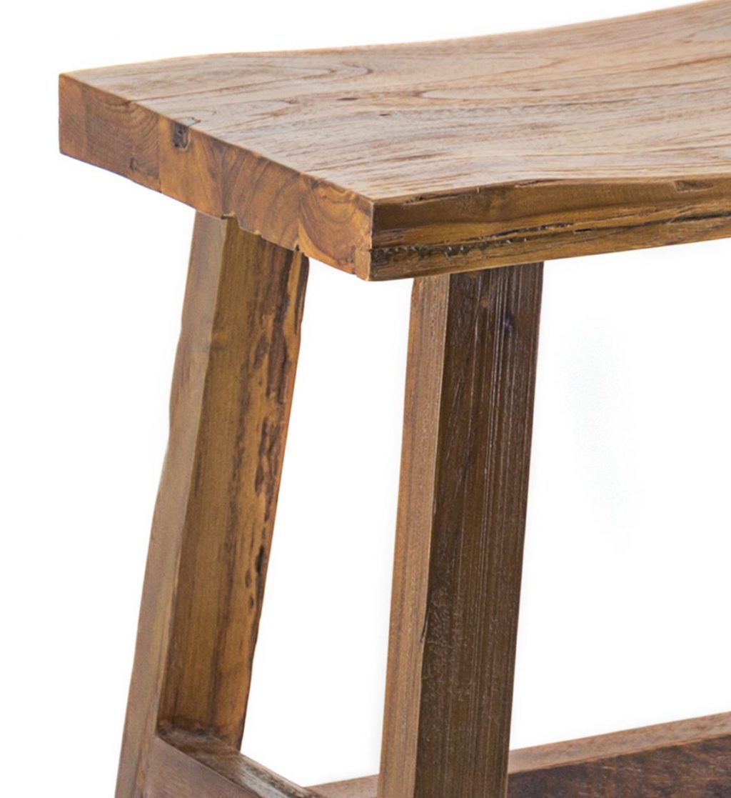Taburete Rectangular Teka Reciclada 713011 - Imagen 2