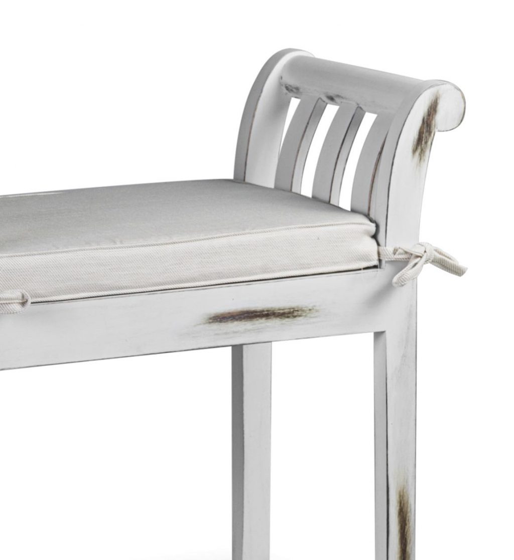 Banqueta Kipas Blanca con Cojín  866011B - Imagen 2