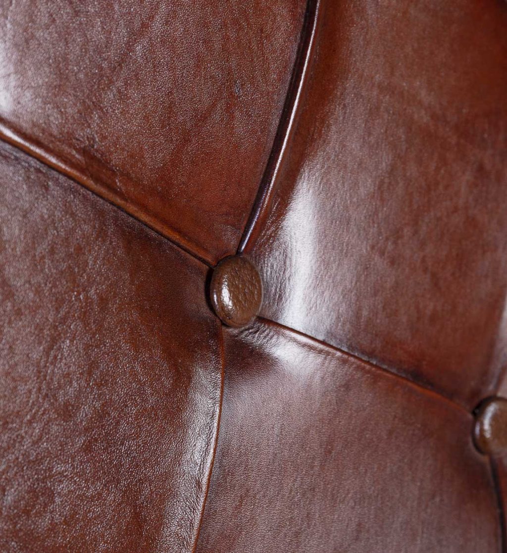 Sillón Bajo Piel Estilo Colonial Moycor 992300 - Imagen 2