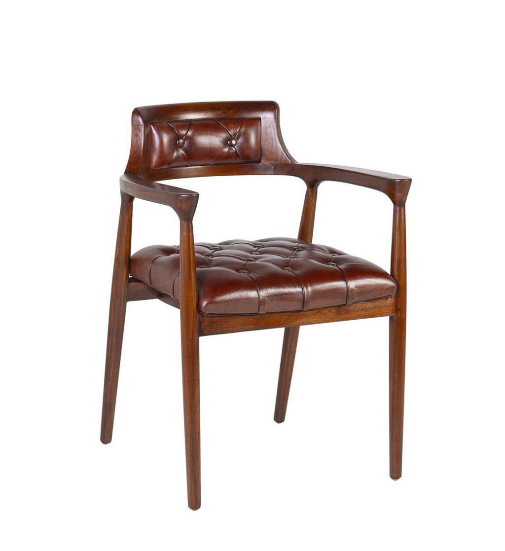 Sillón Capitoné Piel Estilo Colonial Moycor 992400