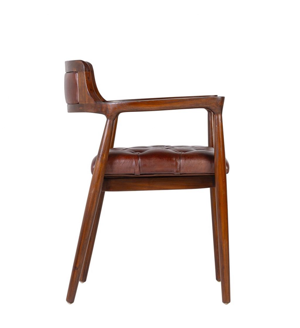 Sillón Capitoné Piel Estilo Colonial Moycor 992400 - Imagen 4