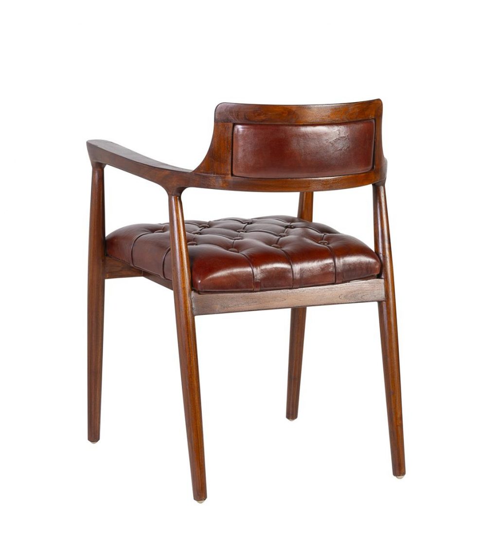 Sillón Capitoné Piel Estilo Colonial Moycor 992400 - Imagen 3