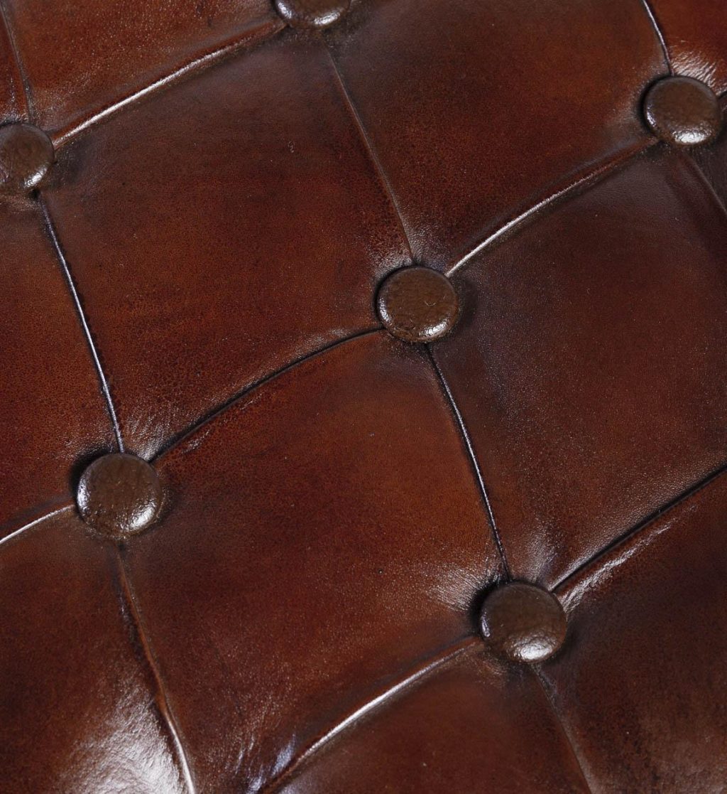 Sillón Capitoné Piel Estilo Colonial Moycor 992400 - Imagen 2