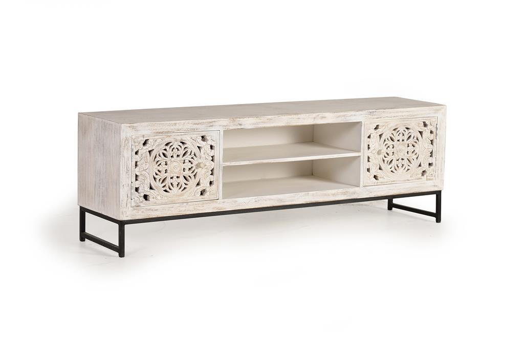 Mueble Tv  Madera Maciza de Mango Modelo 1276