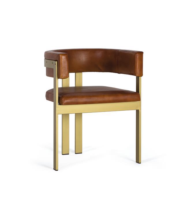 Sillón Piel Marrón de Diseño Modelo 1412