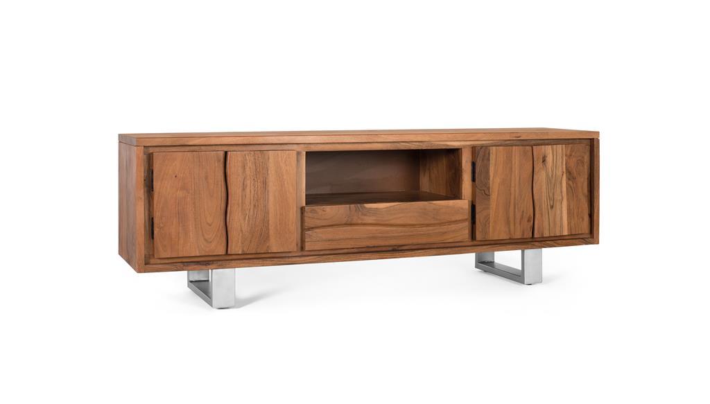 Mueble Tv  Madera Maciza Acacia Modelo 1529