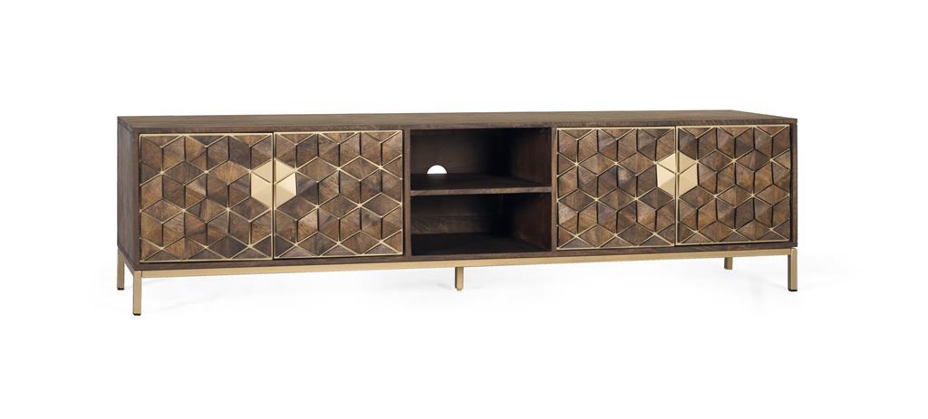 Mueble Tv  Madera Maciza de Mango Modelo 1696