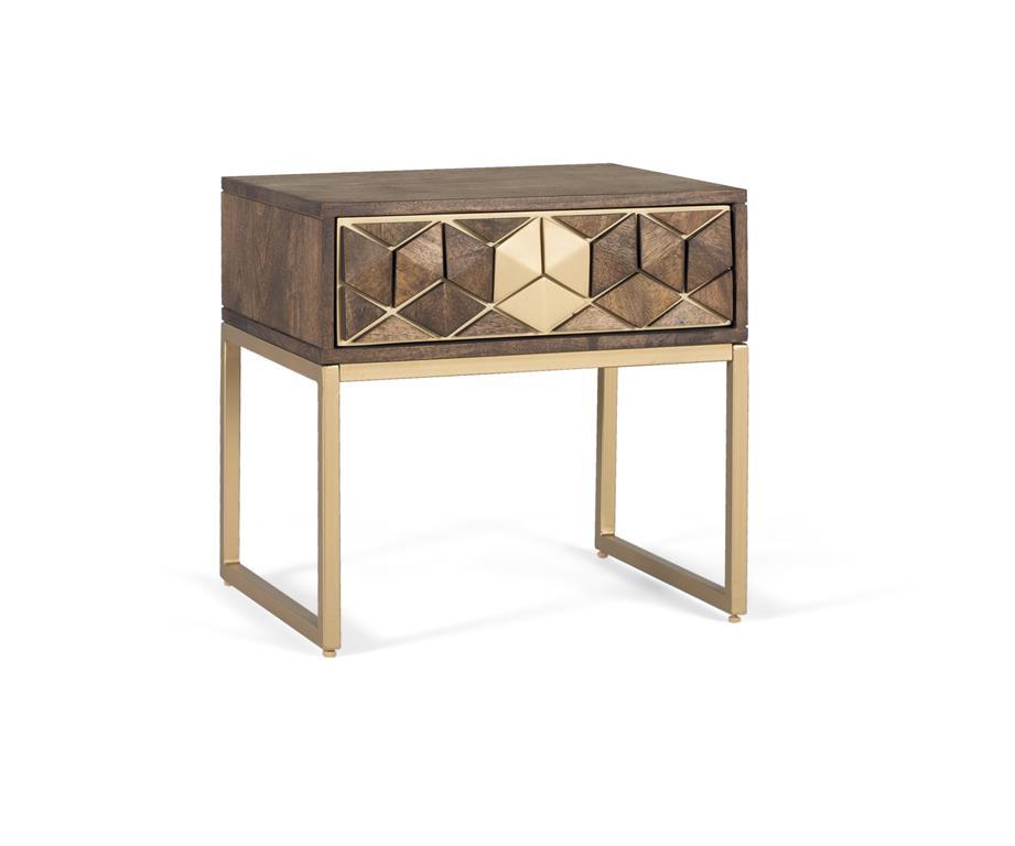 Mesita de Madera Mango y Metal Modelo 1699