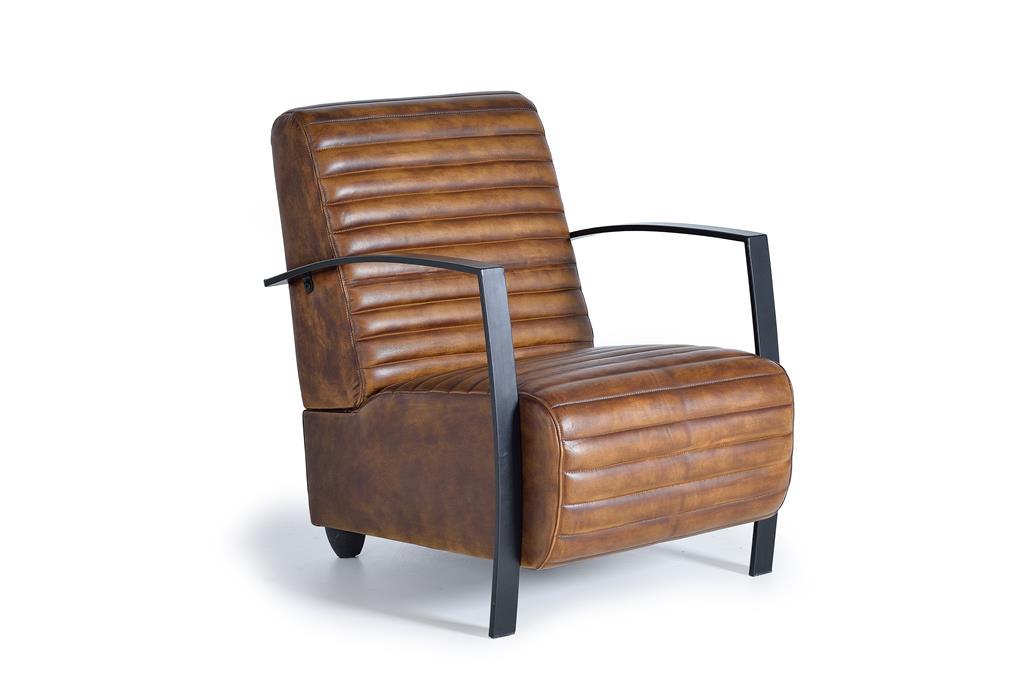 Sillón Piel Marrón de Diseño Modelo 1228