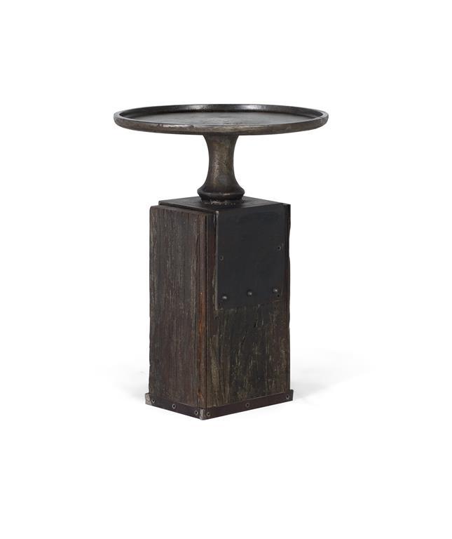 Mesa Auxiliar de Madera y Metal  Modelo 1415
