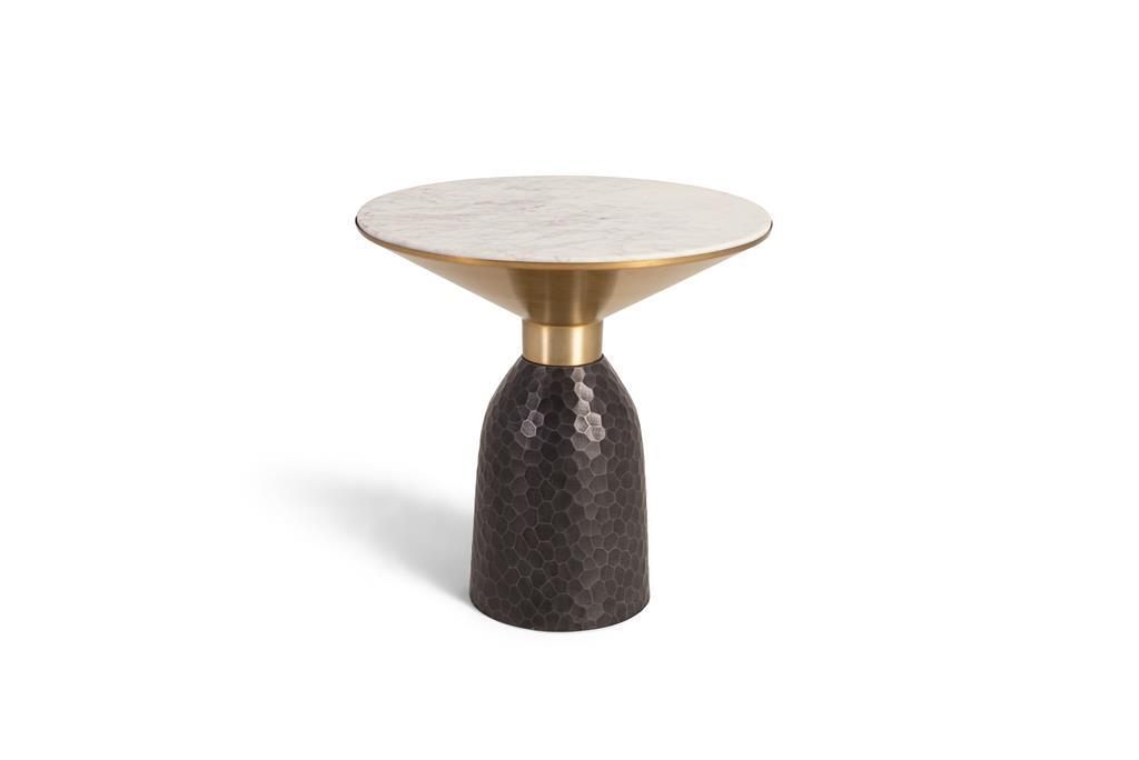 Mesa Centro Mármol y Metal Modelo 1435
