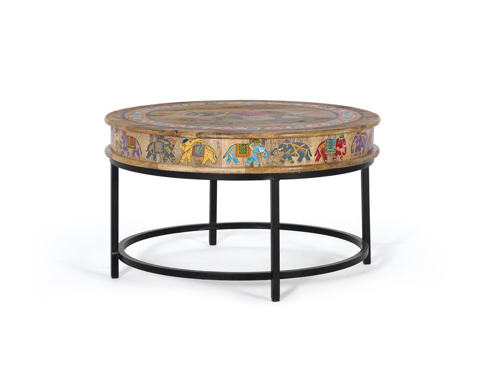 Mesa Centro Madera de Mango y Metal Modelo 1451