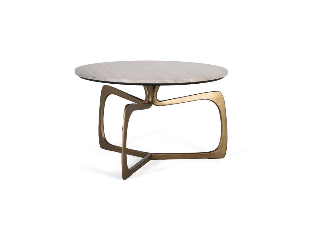 Mesa Centro Mármol y Aluminio Modelo 1608