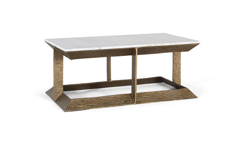Mesa Centro Mármol y Aluminio Modelo 1612