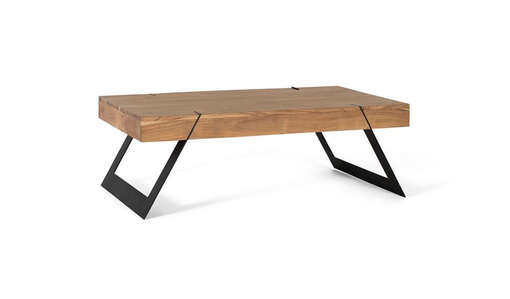 Mesa Centro Madera de Acacia y Metal Modelo 1647